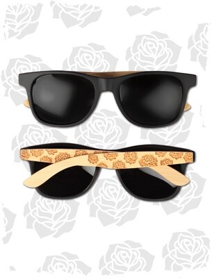 Rose Pattern Sunglasses - Natural