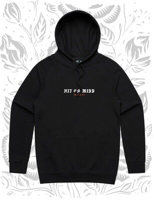 Roses Pullover Hoodie - Black