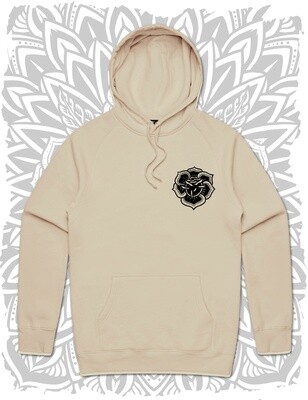 Rose Mandala Pullover Hoodie - Beige