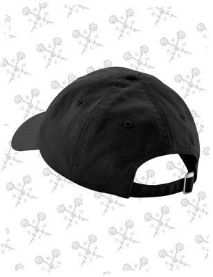 Crossed Roses Logo 6 Panel Dad Cap - Black