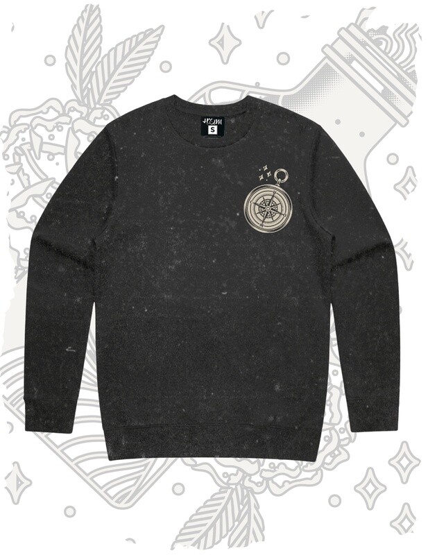 Compass Sweater - Washed Black