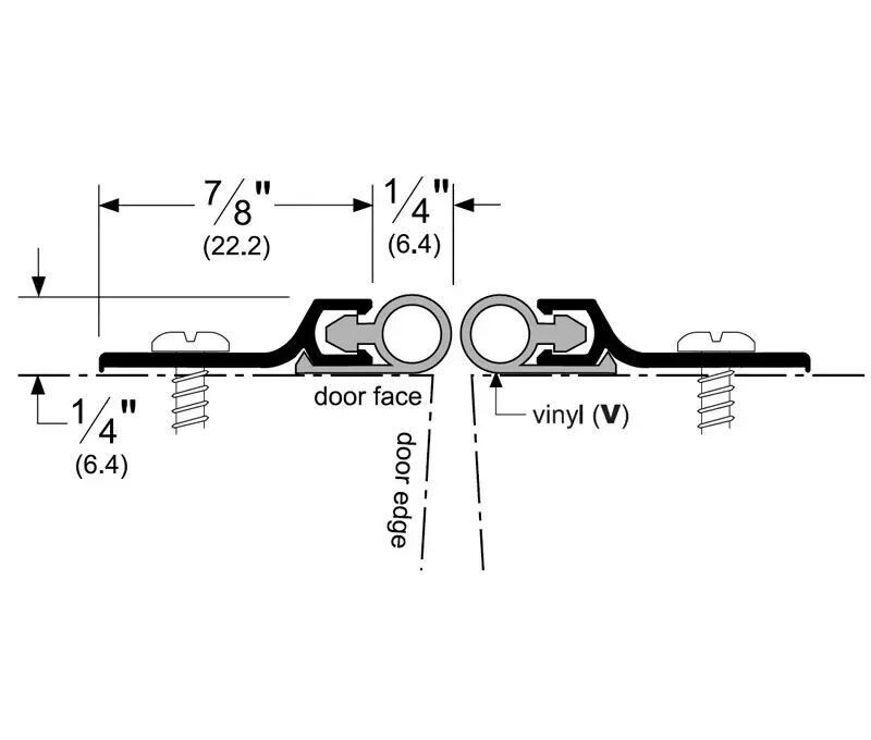 36" x 84' Weatherstripping (Hollow Metal Doors) 
Pemko Weatherstrip Clear Perimeter Gasketing 36" x 84" - 303AV3684