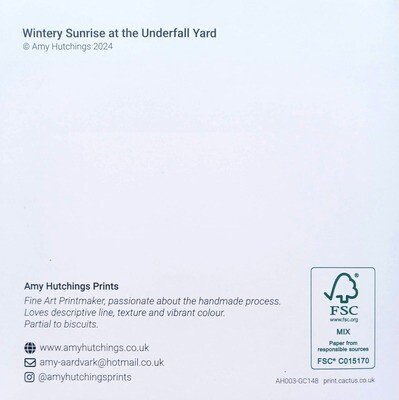 Card - Wintery Sunrise by the Underfall
