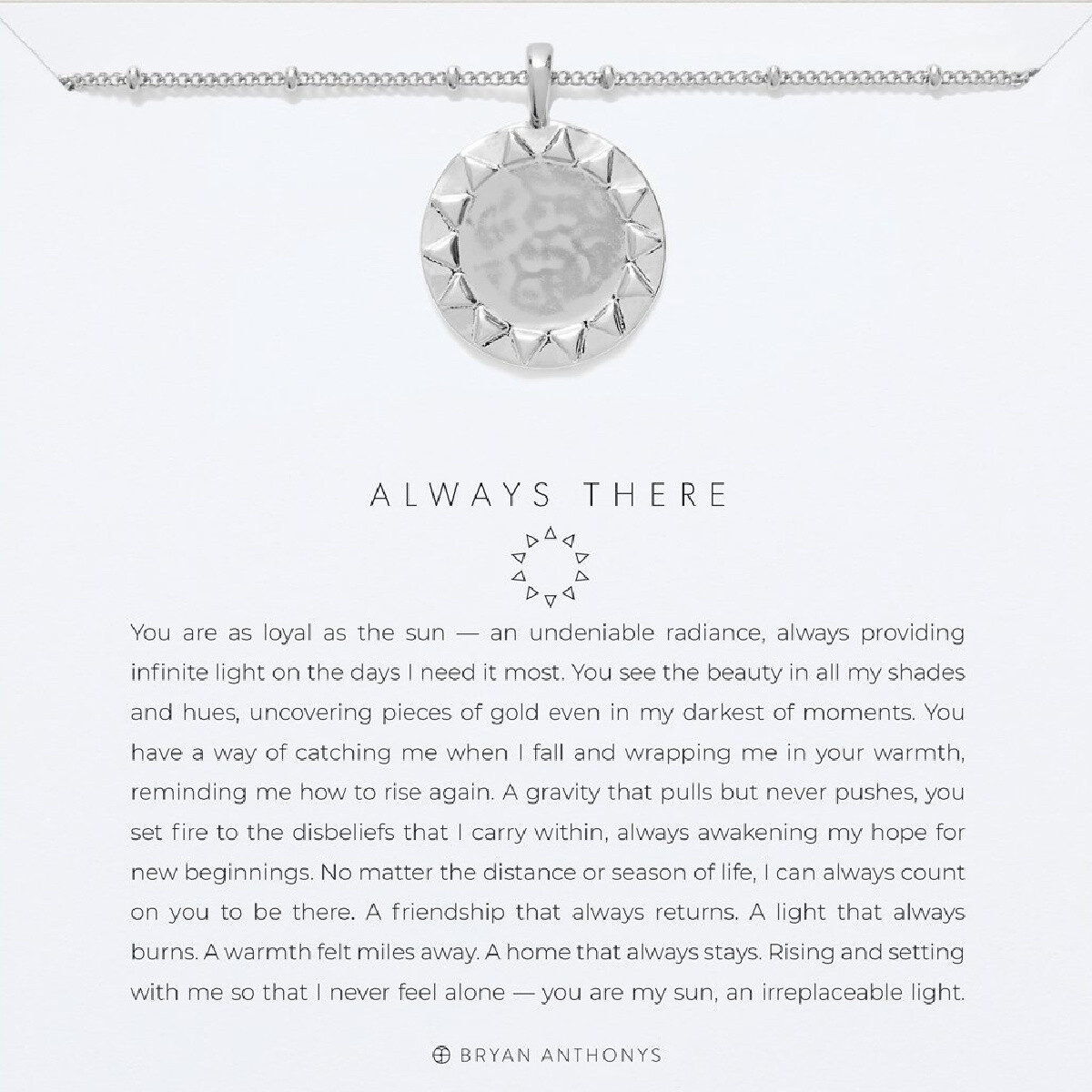 Bryan Anthonys Always There Necklace