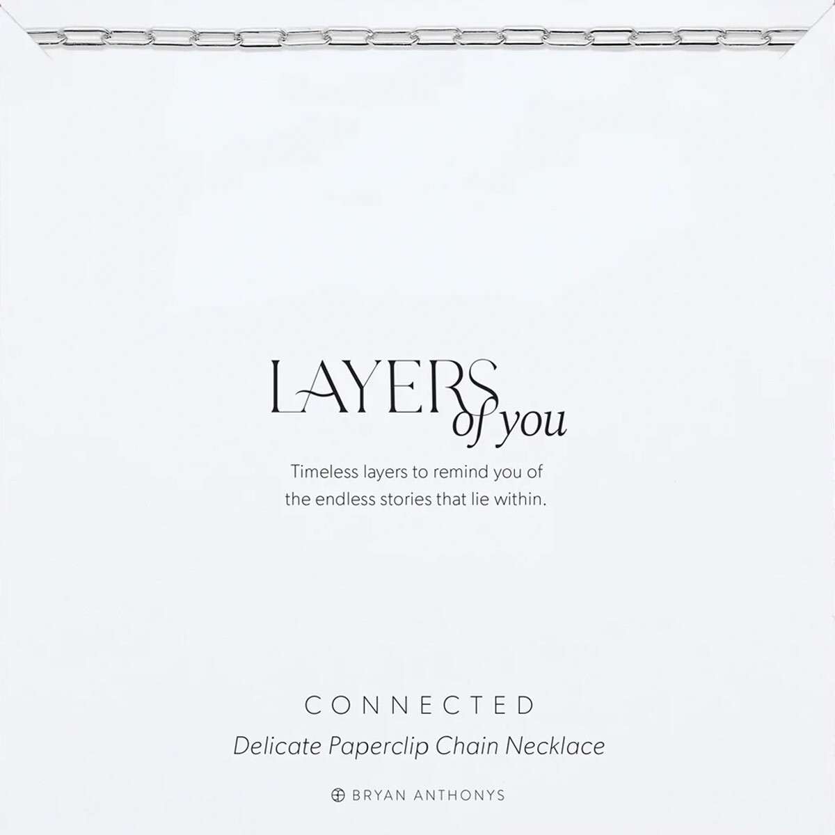 Bryan Anthonys Connected Delicate Paperclip Chain Necklace