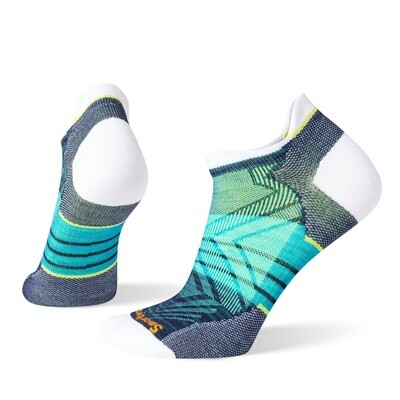 Smartwool Women&#39;s Run Zero Cushion Stripe Low Ankle Socks White