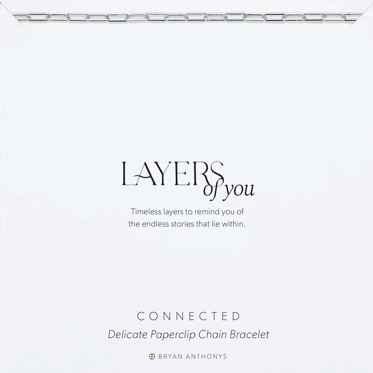 Bryan Anthonys Connected Delicate Paperclip Chain Bracelet