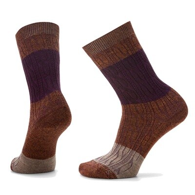 Smartwool Women&#39;s Everyday Color Block Cable Crew Socks