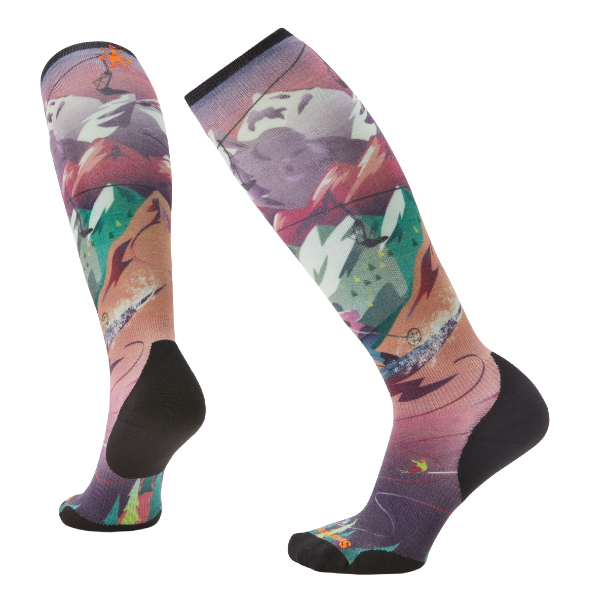 Smartwool Women&#39;s Ski Targeted Cushion Lift Bunny Print OTC Socks