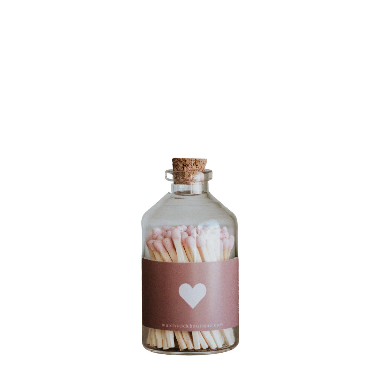 Matchstick Boutique Matches Pink Heart Label