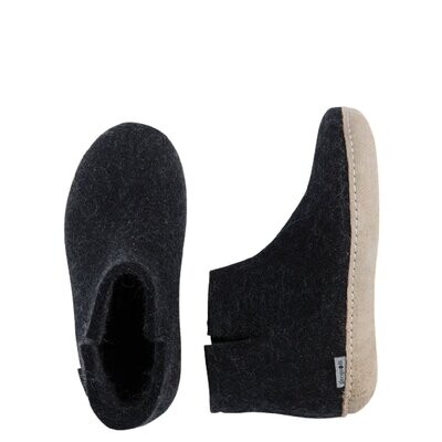 Glerups Unisex Boot Leather Sole Charcoal