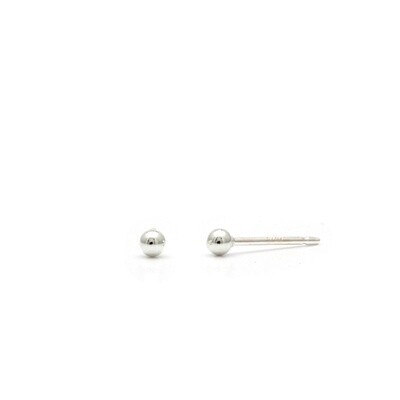 Laughing Sparrow Sterling Silver Tiny Ball Studs