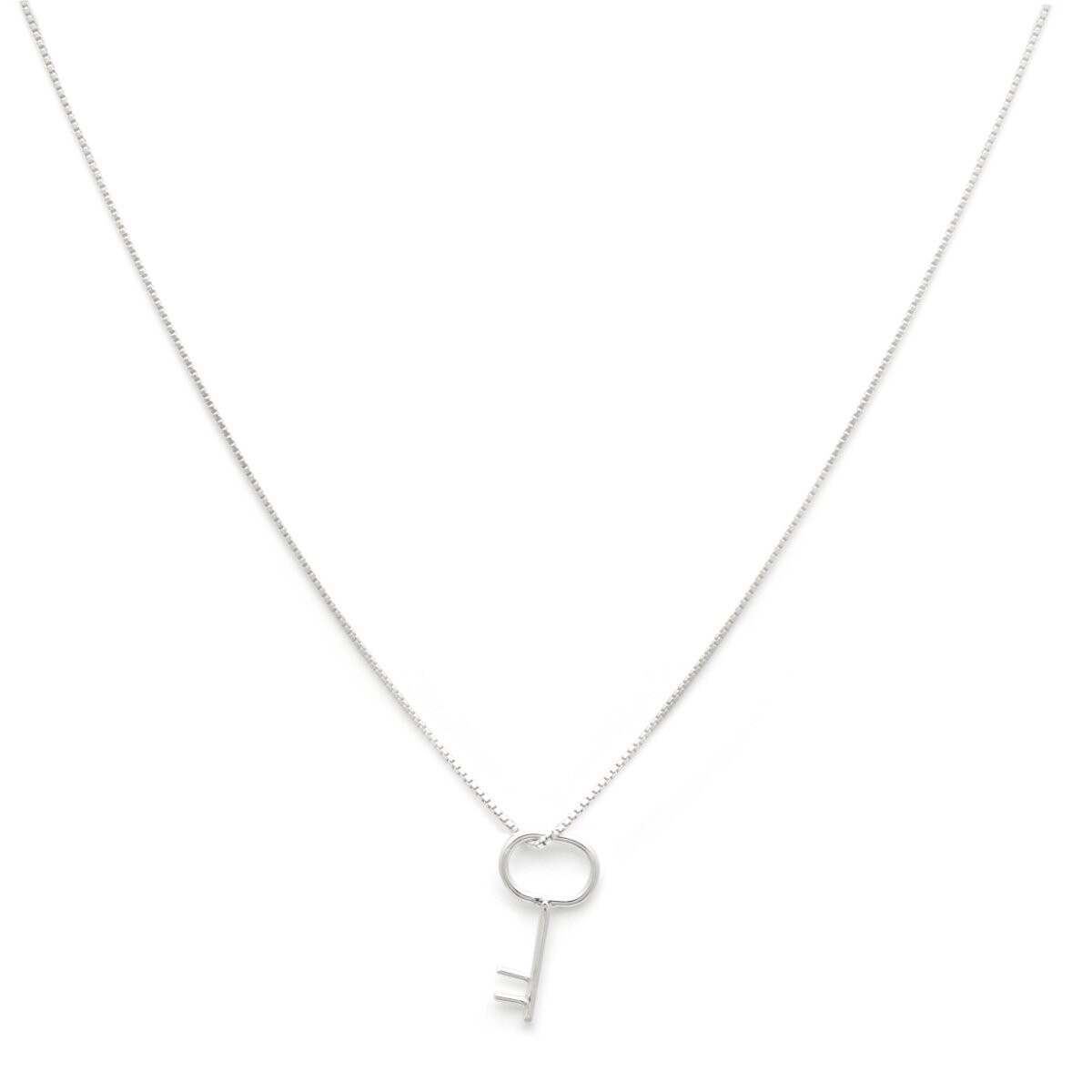 Laughing Sparrow Sterling Silver Key Necklace