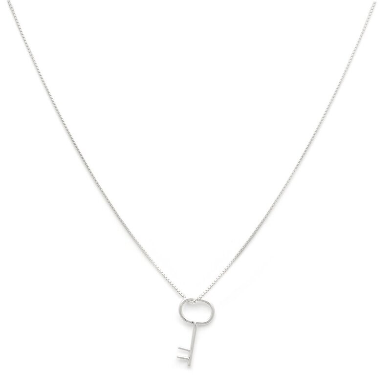 Laughing Sparrow Sterling Silver Key Necklace