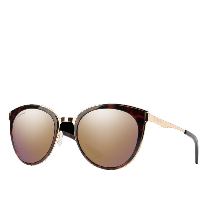 Smith Somerset Tortoise Rose + ChromaPop Polarized Rose Gold Mirror Lens