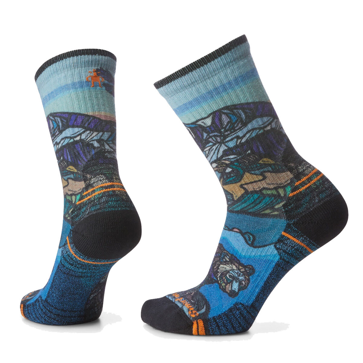 Smartwool Women&#39;s Hike Light Cushion Icy Range Print Crew Socks Multi
