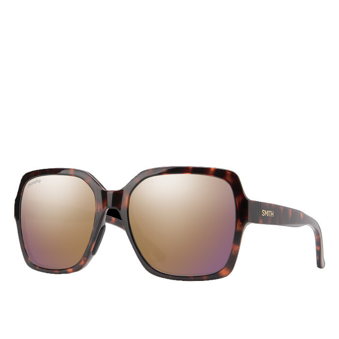 Smith Flare Tortoise + ChromaPop Polarized Rose Gold Mirror Lens