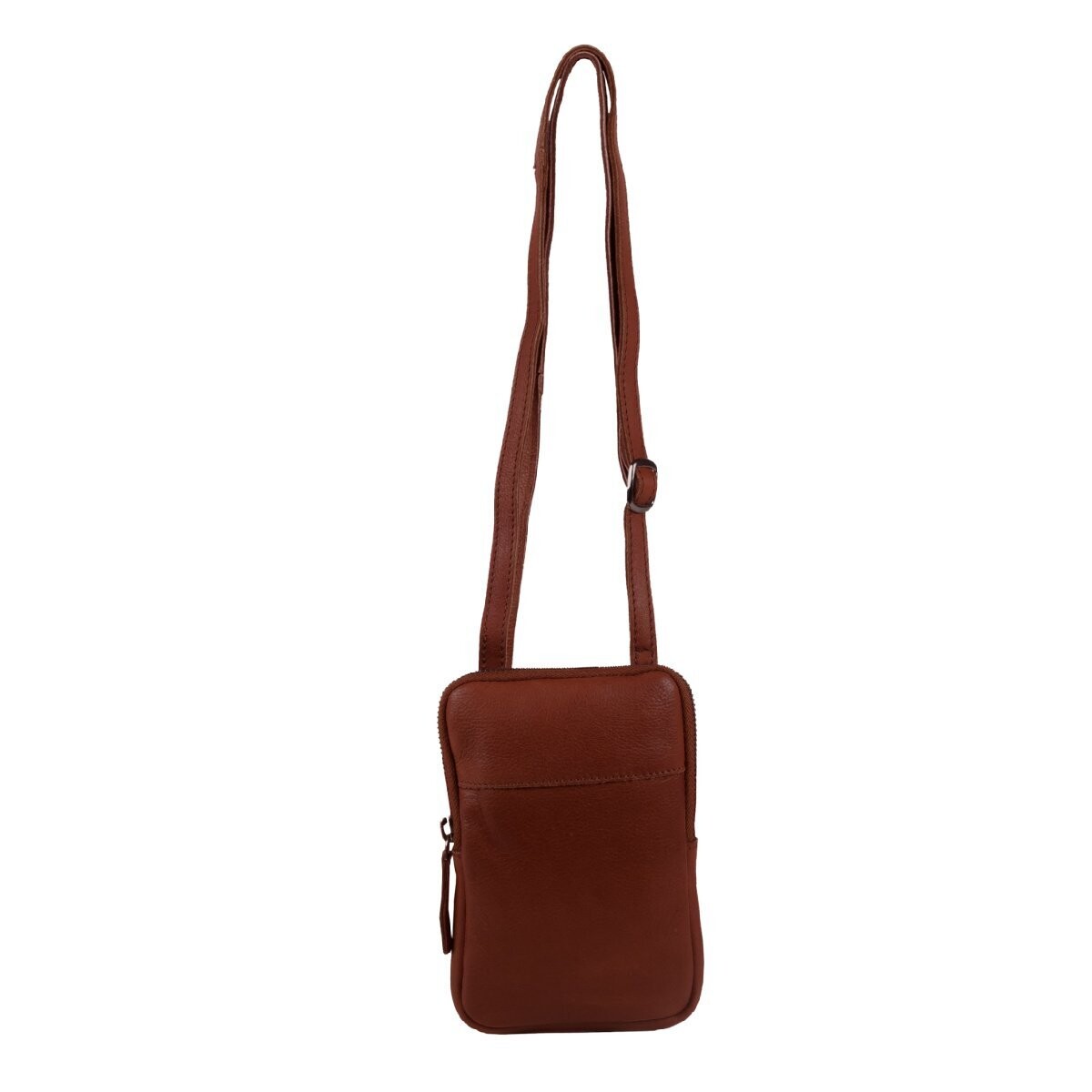 Keaan Ivy Leather Phone Bag &amp; Wallet Cognac