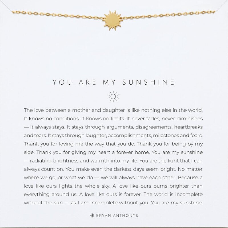 Bryan Anthonys You Are My Sunshine Icon Necklace, Color: 14K Gold