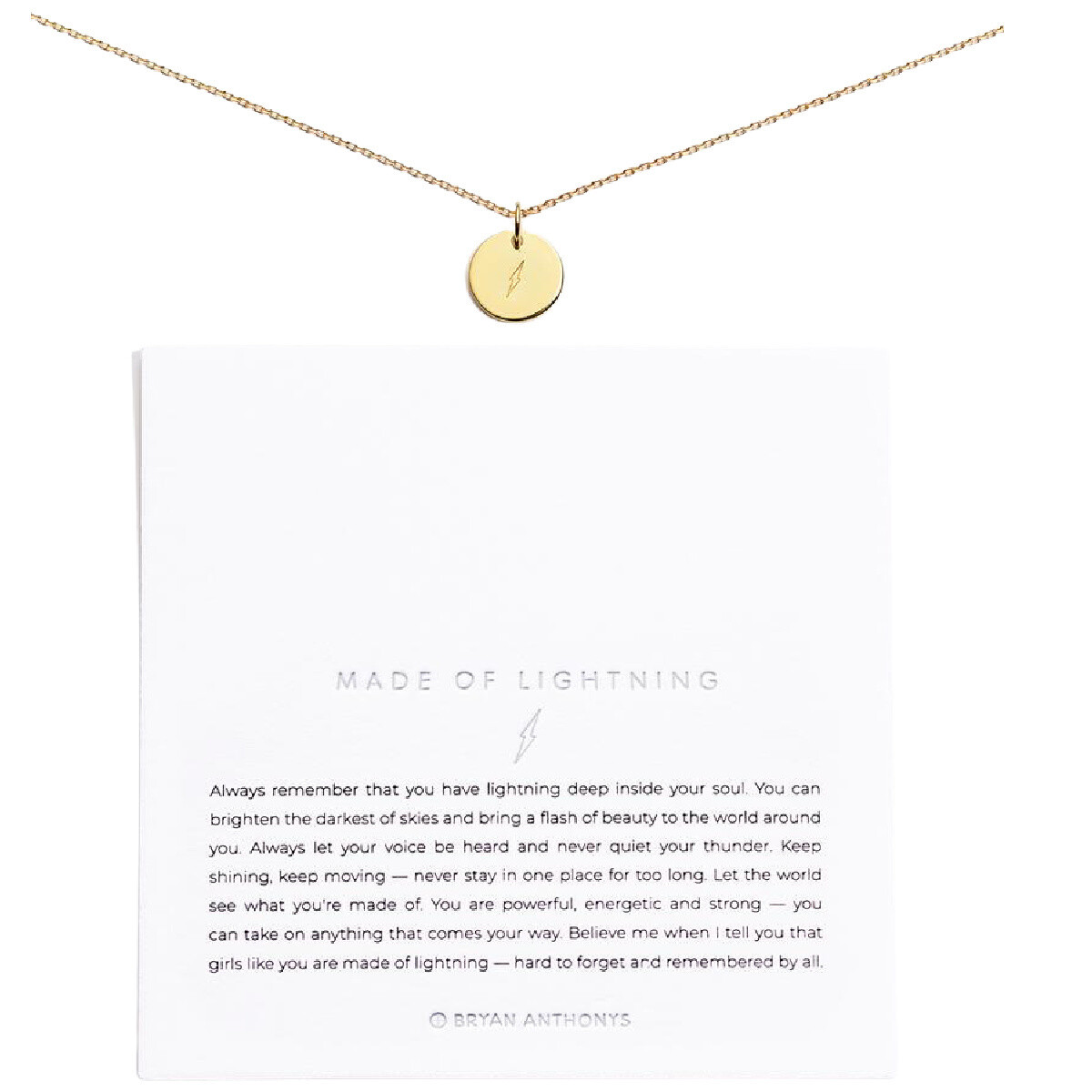 Bryan Anthonys Demi Fine Made of Lightning Stacker Necklace, Color: 14K Gold Vermeil
