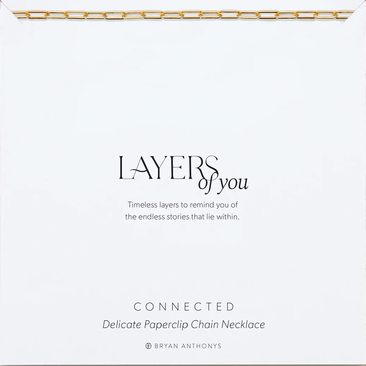 Bryan Anthonys Connected Delicate Paperclip Chain Necklace
