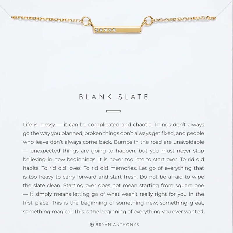 Bryan Anthonys Blank Slate Necklace, Color: 14K Gold