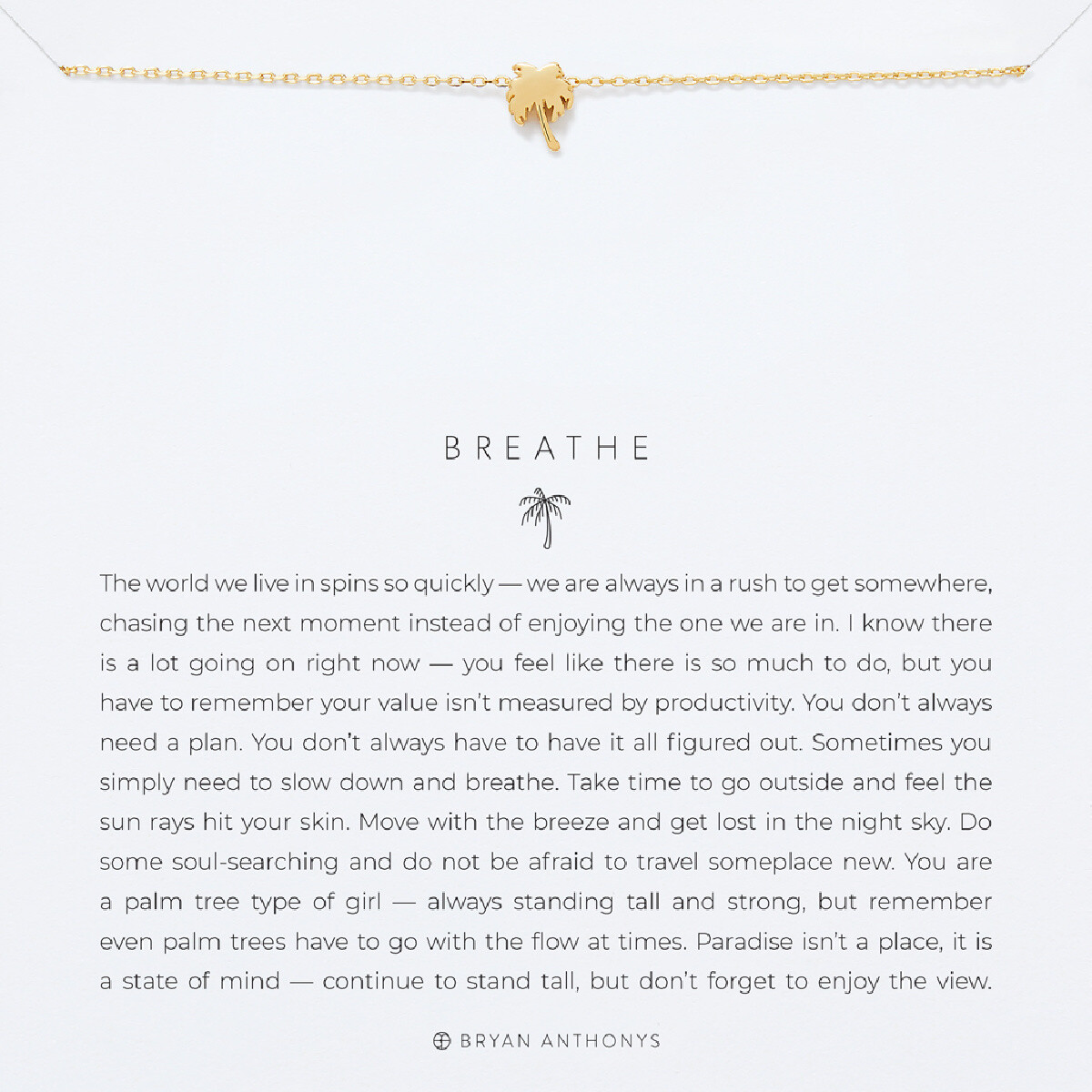 Bryan Anthonys Breathe Necklace, Color: 14K Gold