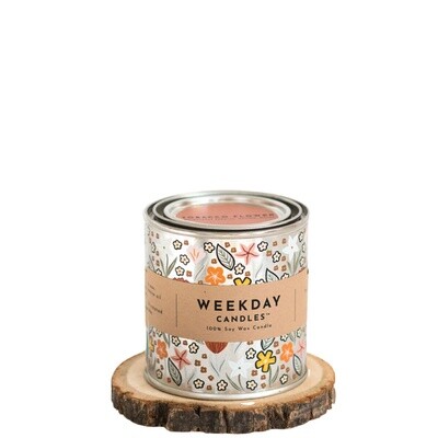 Weekday Candles Paint Tin Tobacco Flower