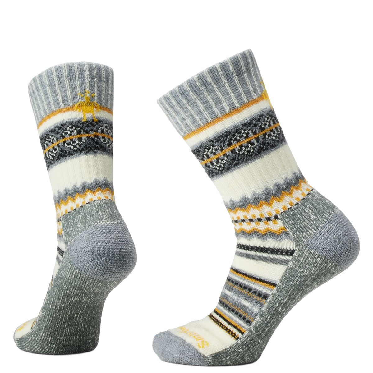 Smartwool Unisex Everyday Snowed In Sweater Crew Socks Natural
