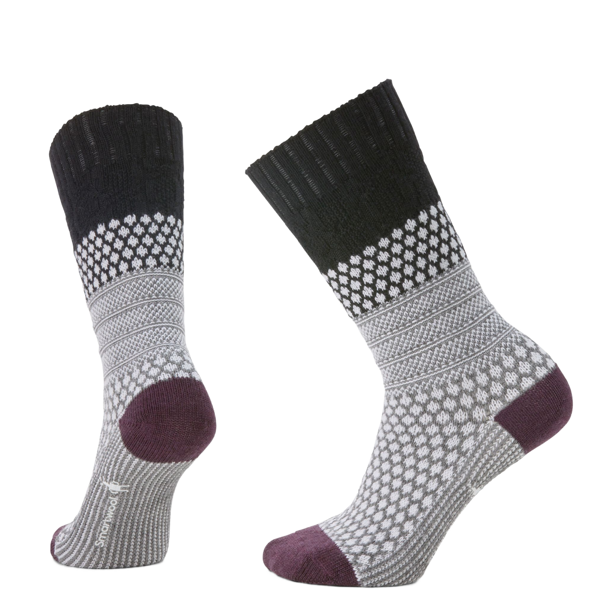 Smartwool Unisex Everyday Popcorn Cable Crew Socks Black