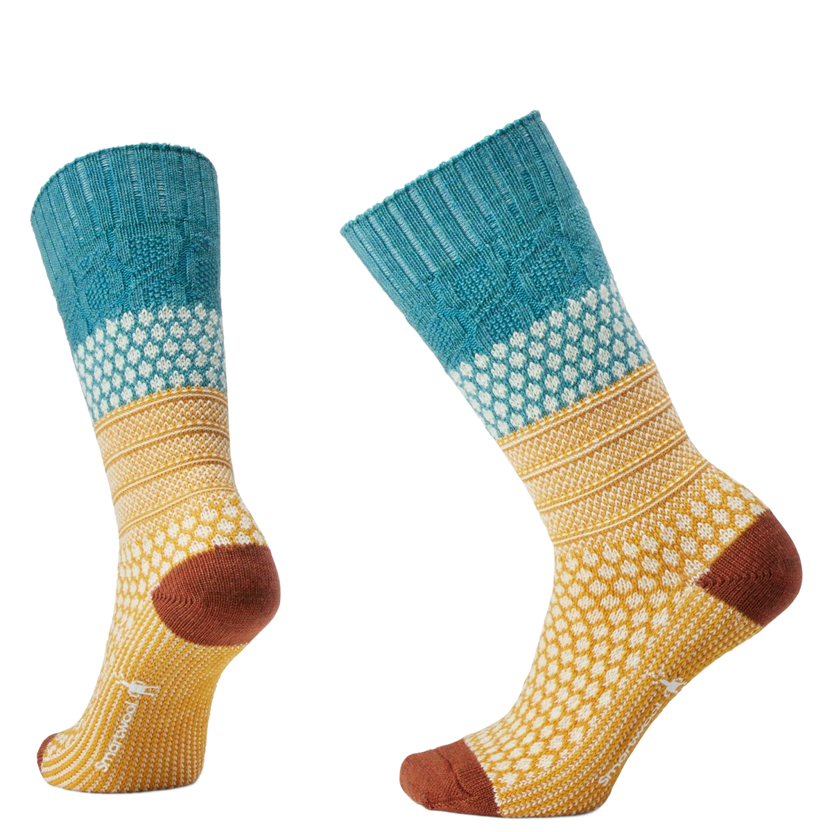 Smartwool Unisex Everyday Popcorn Cable Crew Socks Cascade Green