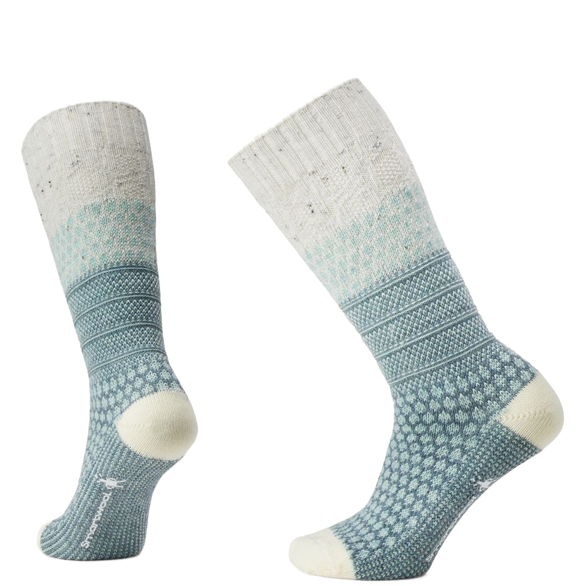 Smartwool Unisex Everyday Popcorn Cable Crew Socks Pewter Blue