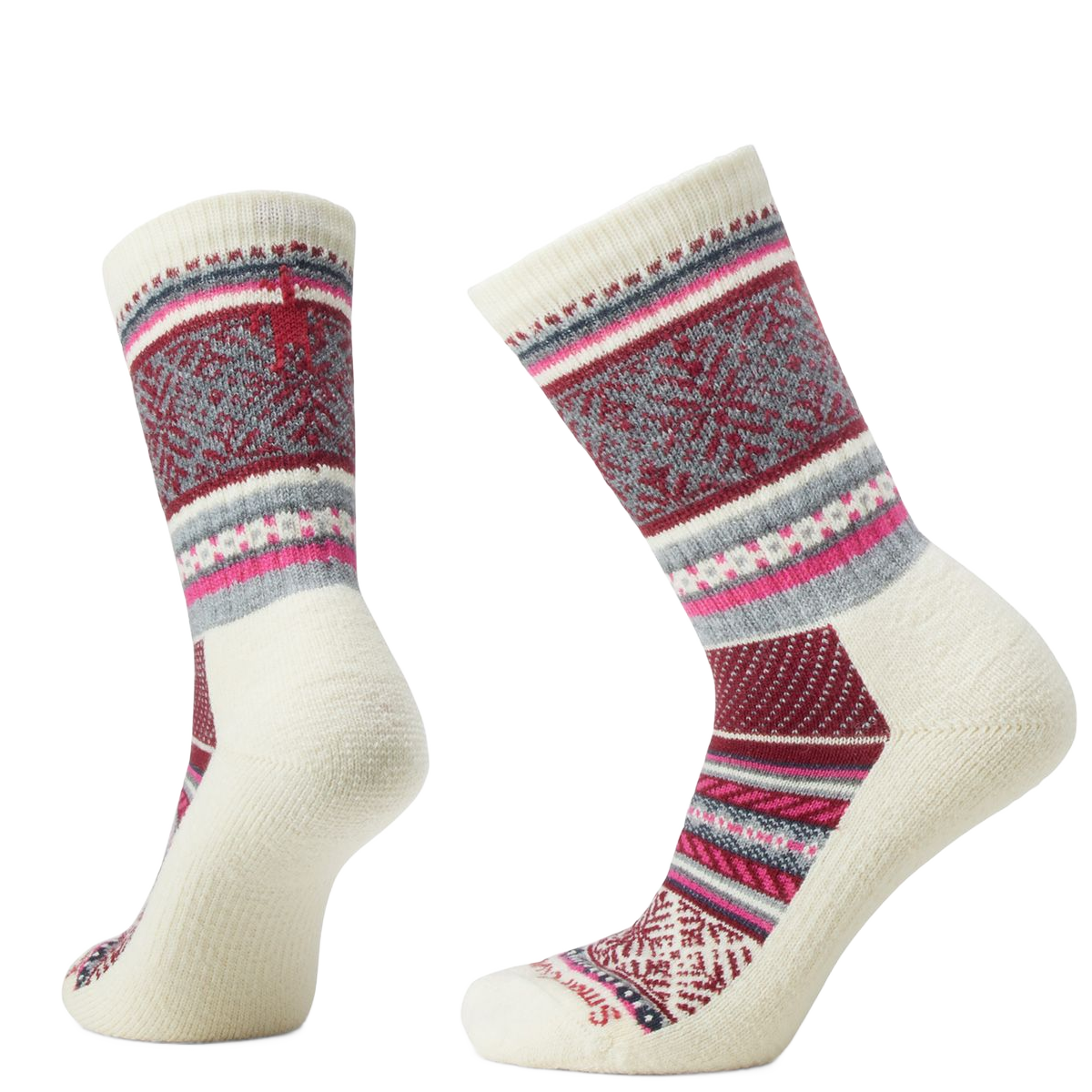 Smartwool Unisex Everyday Fair Isle Sweater Crew Socks Natural
