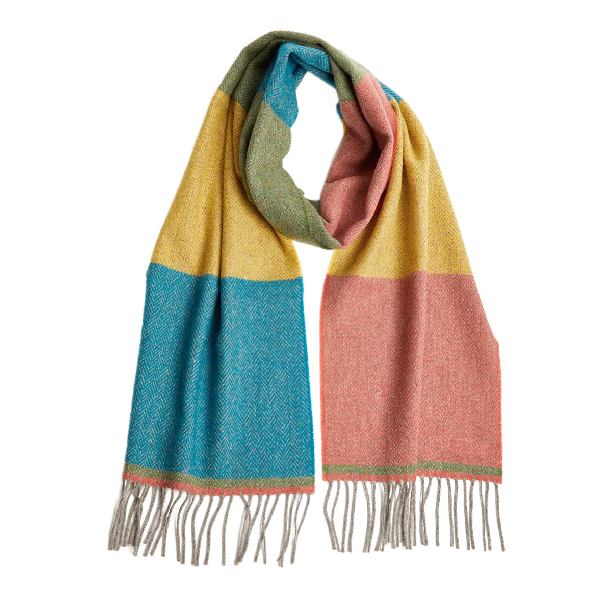 XS Unified Heritage Lambswool Scarf, Color: Colourblock