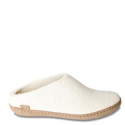 Glerups Unisex Slip On Leather White