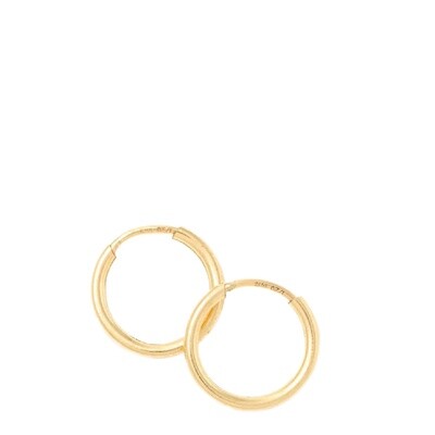 Lover&#39;s Tempo 14mm Gold-Filled Infinity Hoop Earrings
