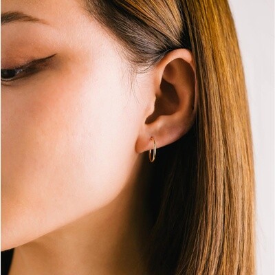 Lover's Tempo 14mm Gold-Filled Infinity Hoop Earrings