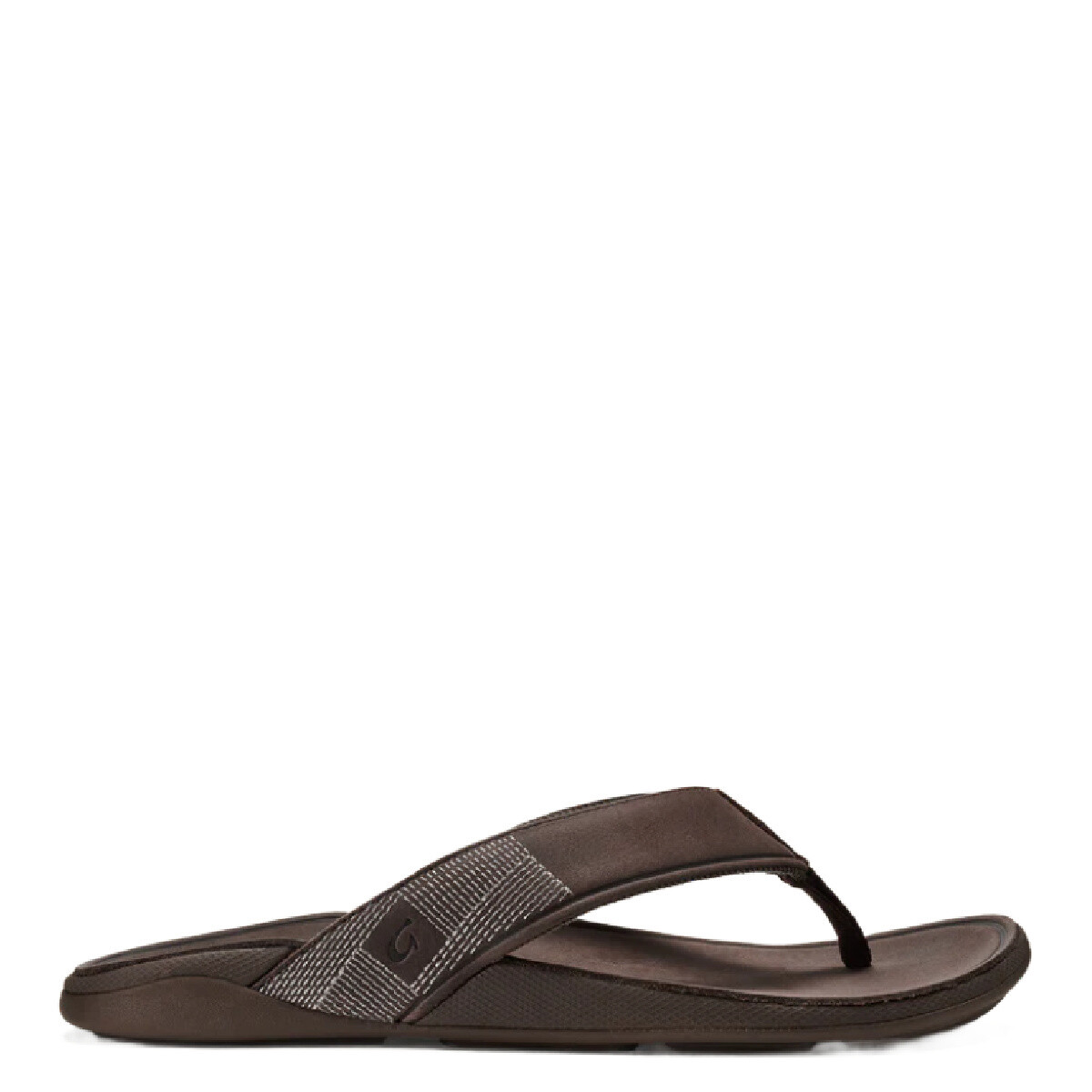 OluKai Men&#39;s Tuahine Leather Dark Wood