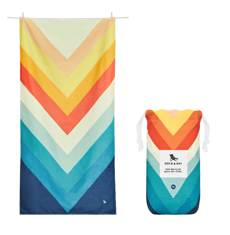 Dock &amp; Bay Quick Dry Beach Towels L (63&quot;x35&quot;), Color: Chevron Chic
