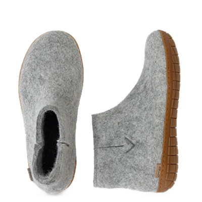 Glerups Unisex Boot Rubber Sole Grey