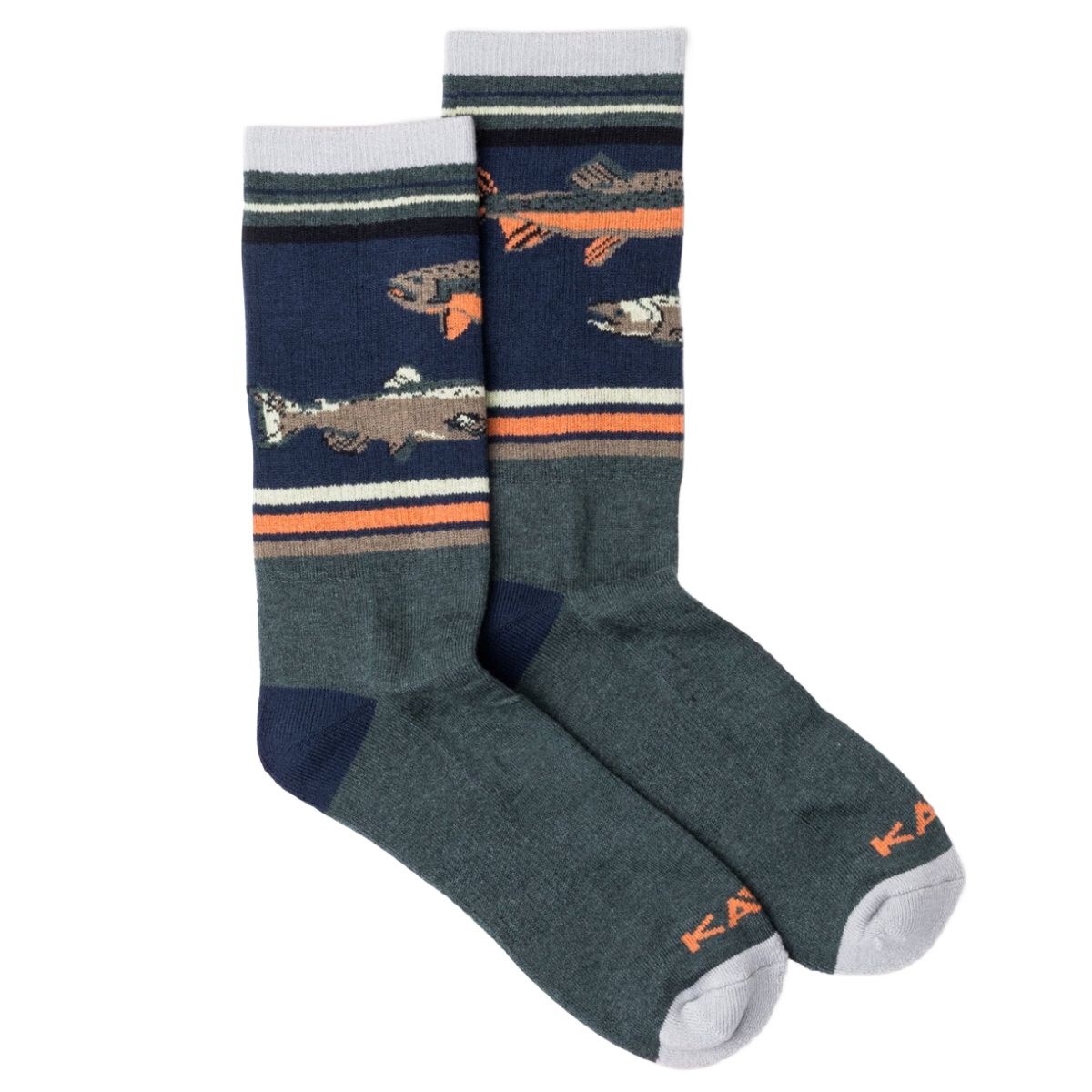 KAVU Moonwalk Socks (M7.5-11.5 W8.5-12.5), Color: Go Fish