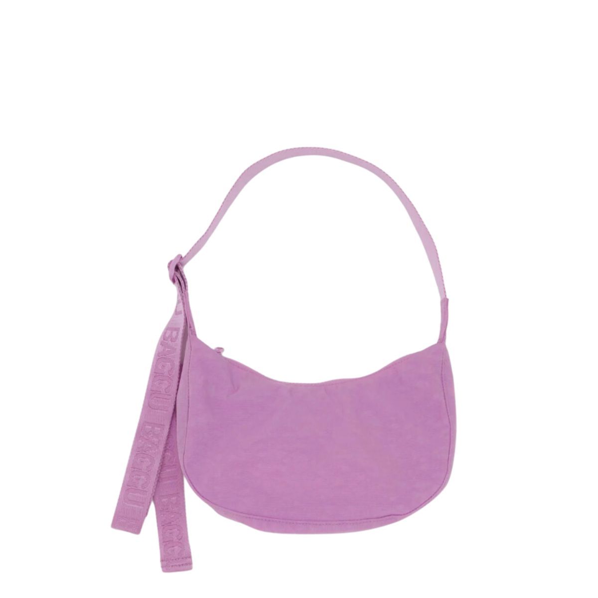 BAGGU Small Nylon Crescent Bag, Color: Peony