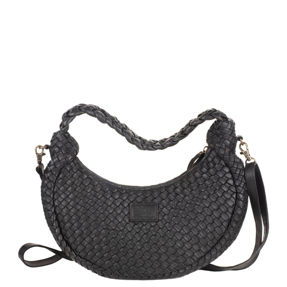 Milo Camille Leather Crescent/Crossbody Bag