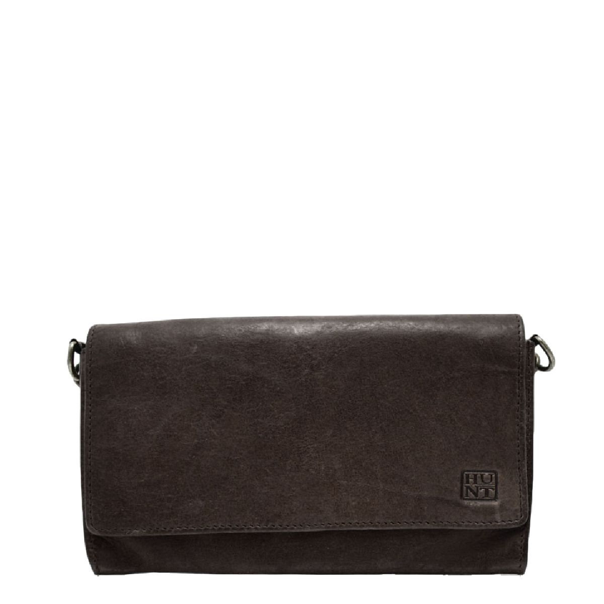 Hunt Small Leather Bag 228645 w/ Crossbody Strap, Color: Black