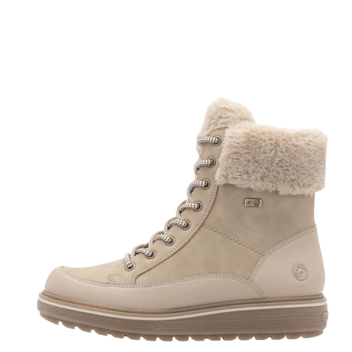 Remonte Women&#39;s Mireille D0U78-20 Beige with Cleats