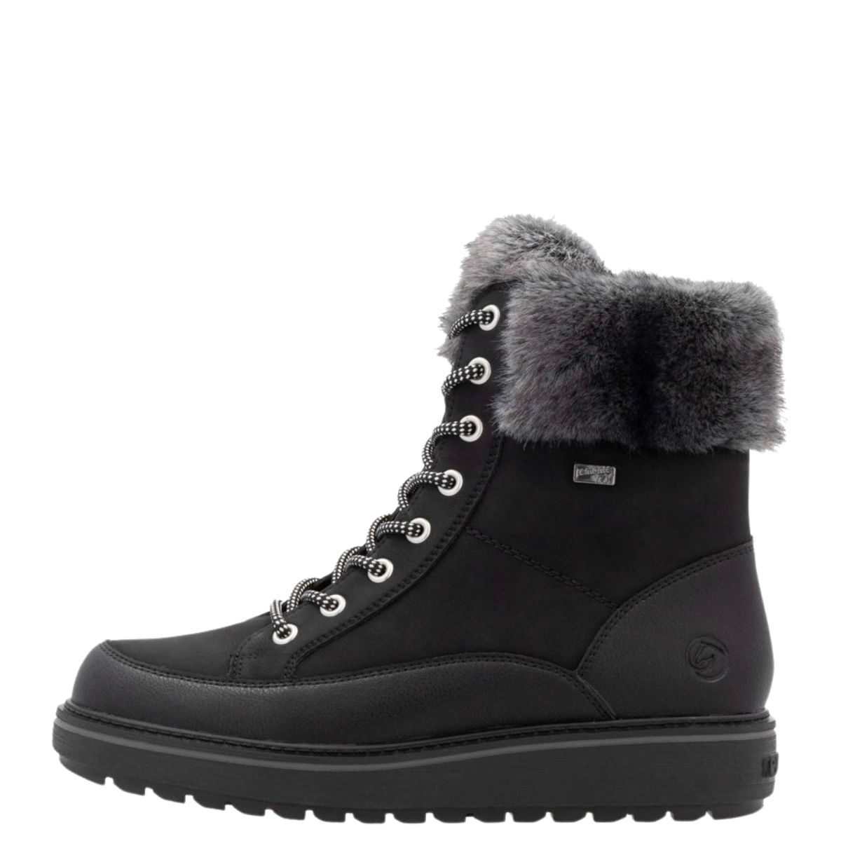 Remonte Women&#39;s Mireille D0U78-03 Black with Cleats