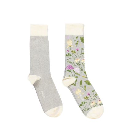 Pokoloko Botanical &amp; Solid Set of 2 Pima Cotton Socks