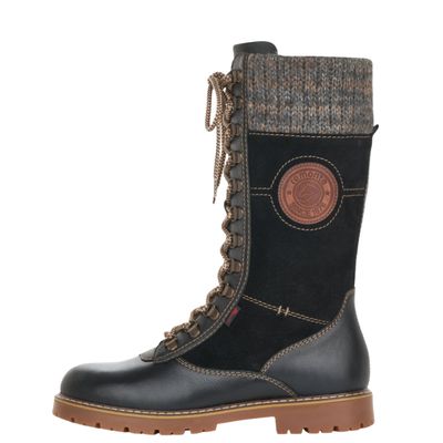 Remonte Women&#39;s Sarolta D9375-01 Tall Black with Cleats