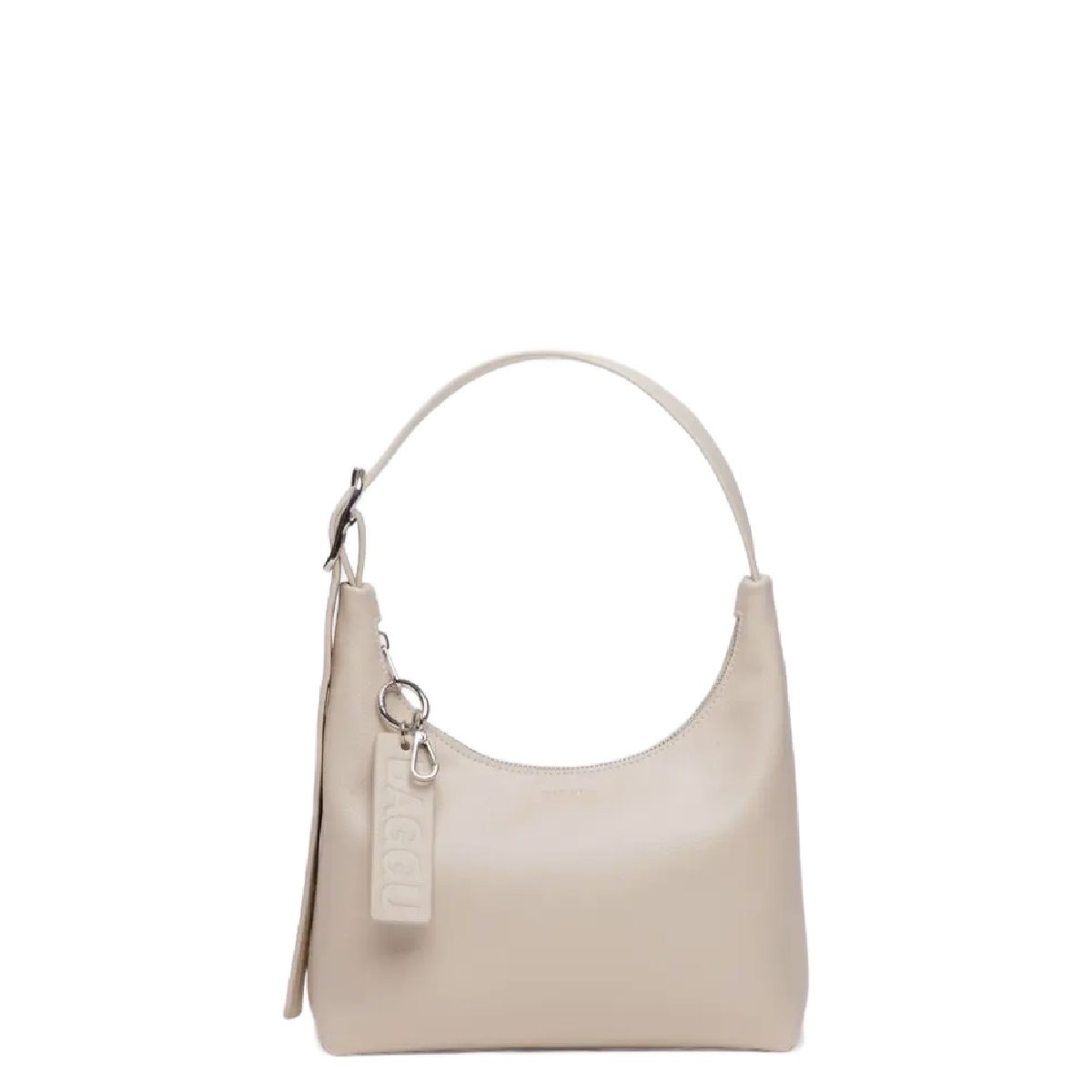 BAGGU Mini Recycled Leather Shoulder Bag Stone
