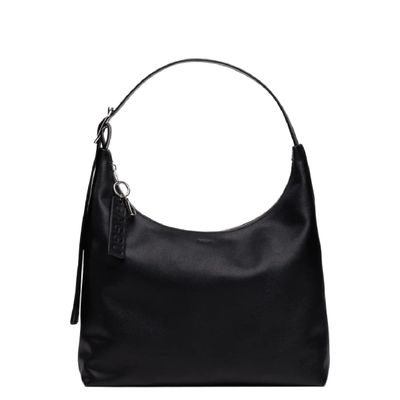 BAGGU Recycled Leather Shoulder Bag Black